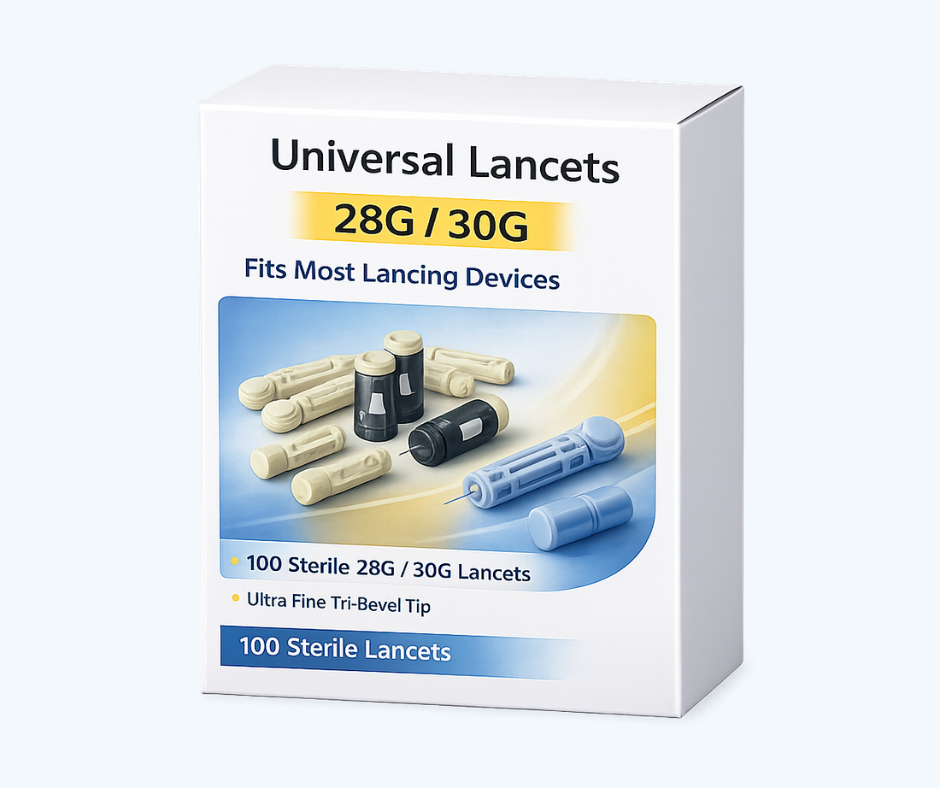 Lancetas Universales 28G / 30G  – Para quienes quieren buscan compatibilidad con distintos puncionadores