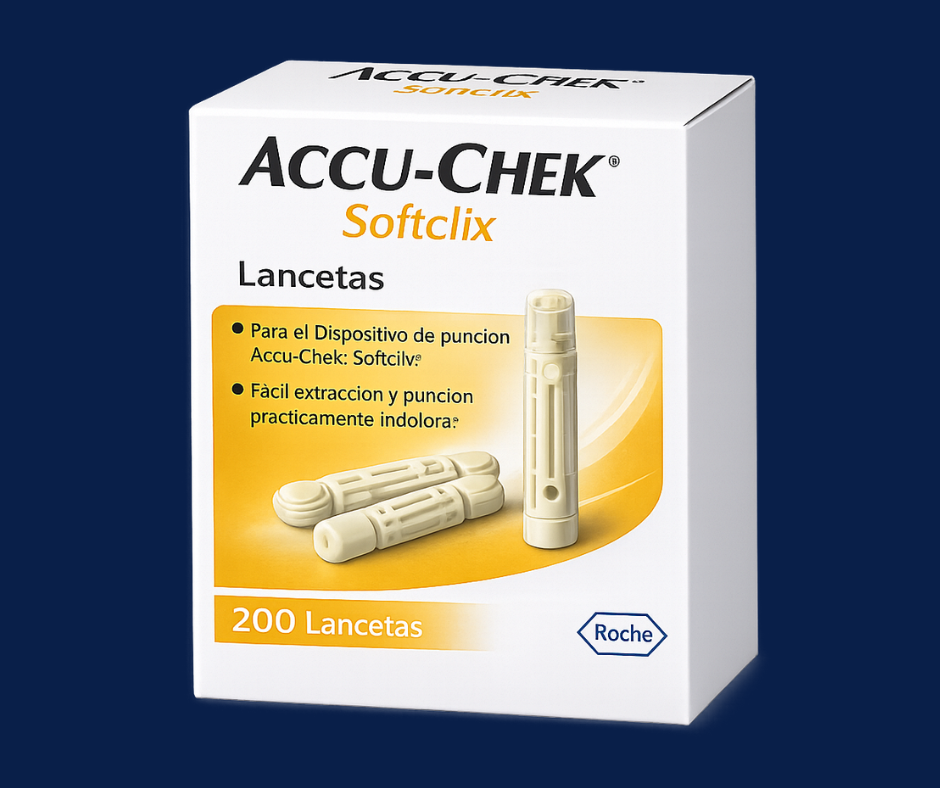 Una alternativa válida si ya utilizas un lancetero compatible, lancetas diseñadas para el sistema Accu-Chek Softclix